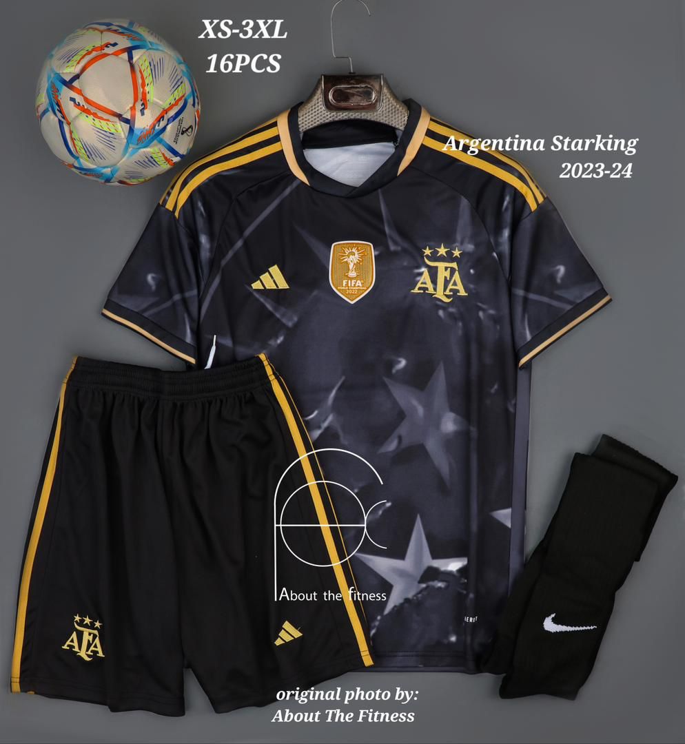 کیت تیم ملی آرژانتین کانسپت پادشاه ستاره ها ۲۰۲۳-۲۰۲۴ (پیراهن شورت) ورژن هواداری