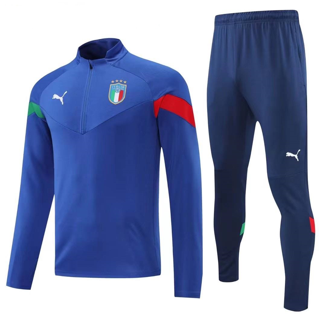 نیم زیپ شلوار (ملانژ) تیم ملی ایتالیا آبی فصل ۲۰۲۲-۲۰۲۳